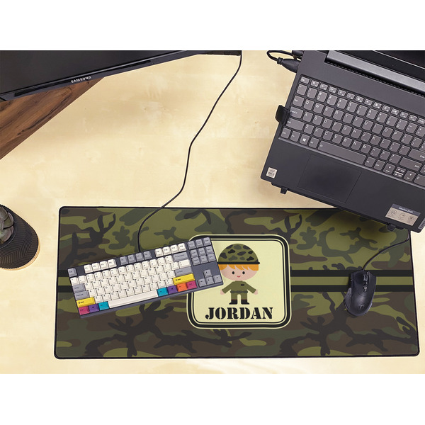 Green Camo Large Gaming Mats - LIFESTYLE