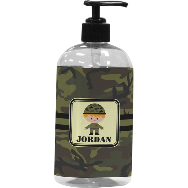 Custom Green Camo Plastic Soap / Lotion Dispenser (Personalized)