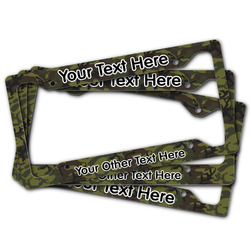 Green Camo License Plate Frame (Personalized)