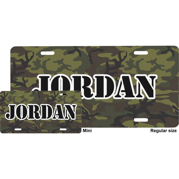 Green Camo License Plate (Sizes)