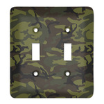 Green Camo Light Switch Cover (2 Toggle Plate)