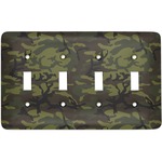 Green Camo Light Switch Cover (4 Toggle Plate)