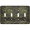 Green Camo Light Switch Cover (4 Toggle Plate)