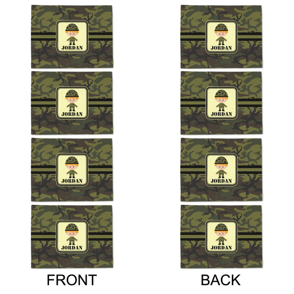 Green Camo Linen Placemat - APPROVAL Set of 4 (double sided)