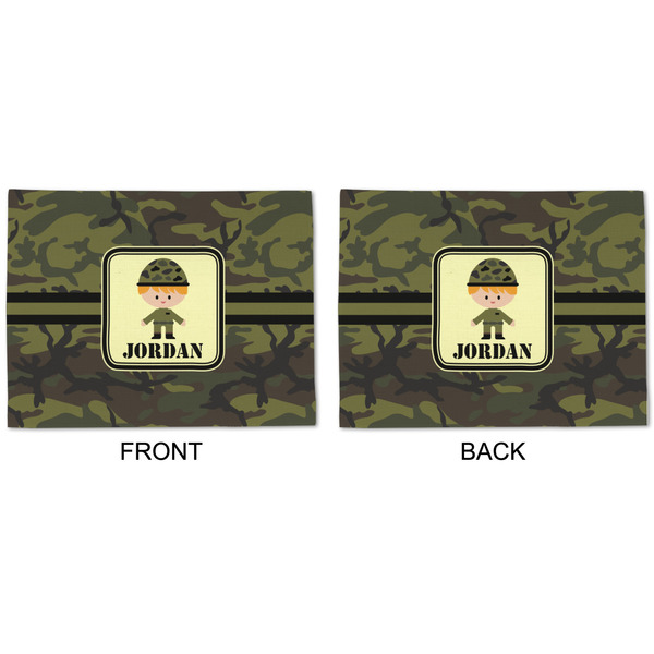 Green Camo Linen Placemat - APPROVAL (double sided)