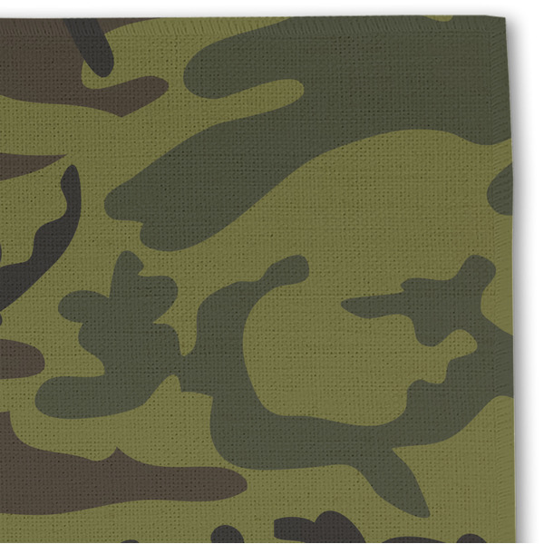 Green Camo Linen Placemat - DETAIL