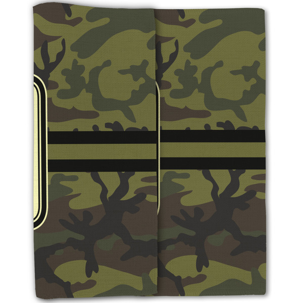 Green Camo Linen Placemat - Folded Half (double sided)