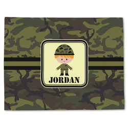 Green Camo Single-Sided Linen Placemat - Single w/ Name or Text
