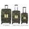 Green Camo Luggage Bags all sizes - With Handle