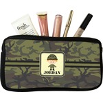Green Camo Makeup / Cosmetic Bag (Personalized)