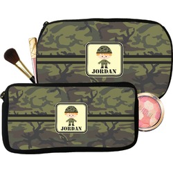 Green Camo Makeup / Cosmetic Bag (Personalized)