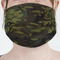 Green Camo Mask - Pleated (new) Front View on Girl