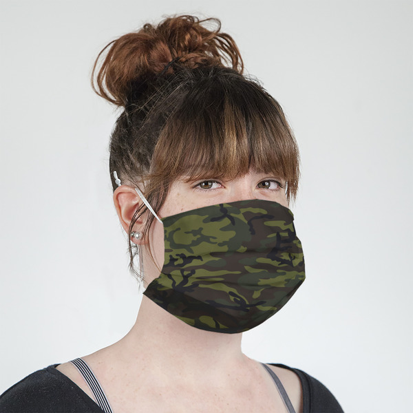 Green Camo Mask - Quarter View on Girl