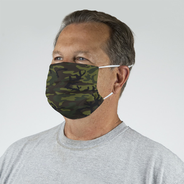 Green Camo Mask - Quarter View on Guy