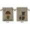 Green Camo Medium Burlap Gift Bag - Front & Back (Personalized)