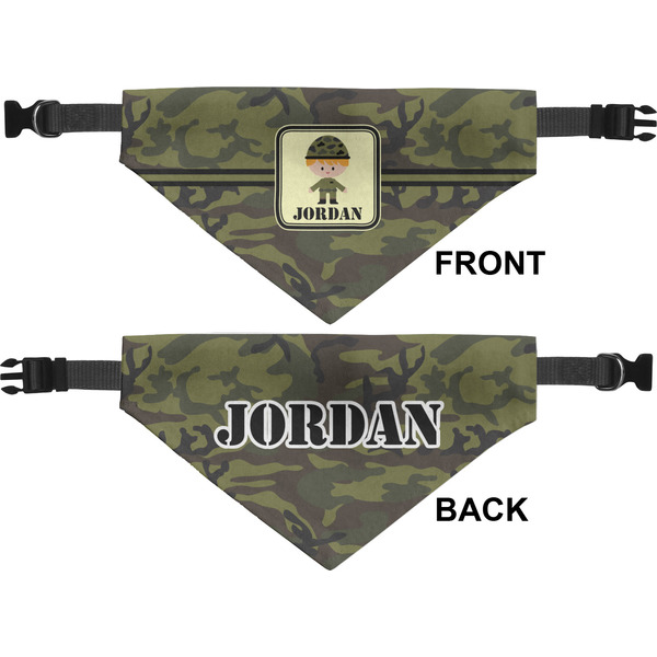Green Camo Medium Dog Bandana Approval