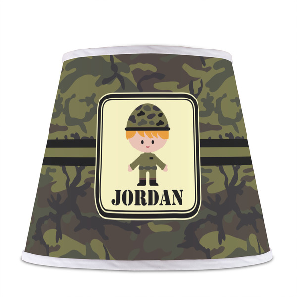Green Camo Poly Film Empire Lampshade - Front View