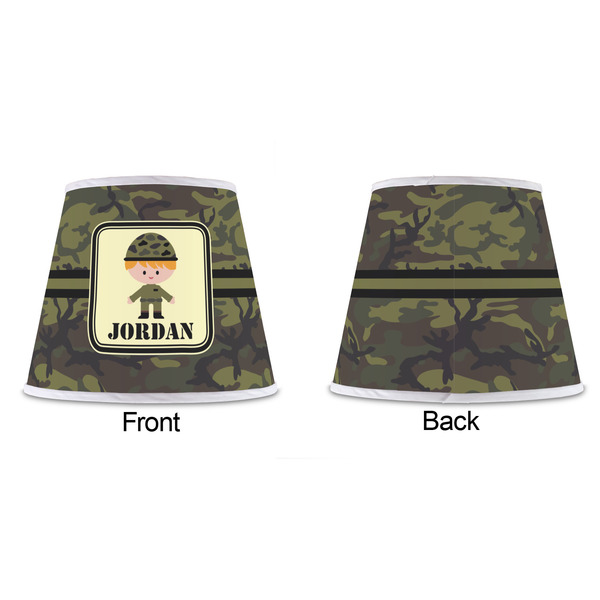 Green Camo Poly Film Empire Lampshade - Approval