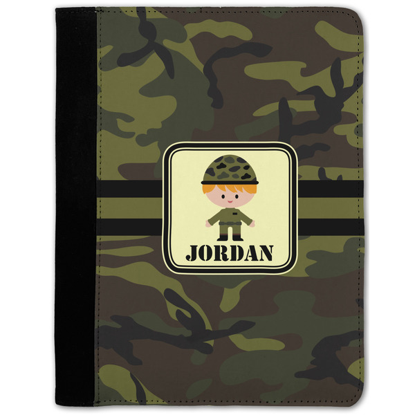 Custom Green Camo Notebook Padfolio w/ Name or Text