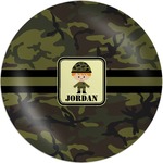 Green Camo Melamine Plate (Personalized)
