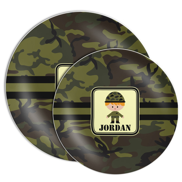 Green Camo Melamine Plates - PARENT/MAIN