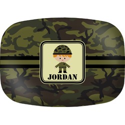 Green Camo Melamine Platter (Personalized)