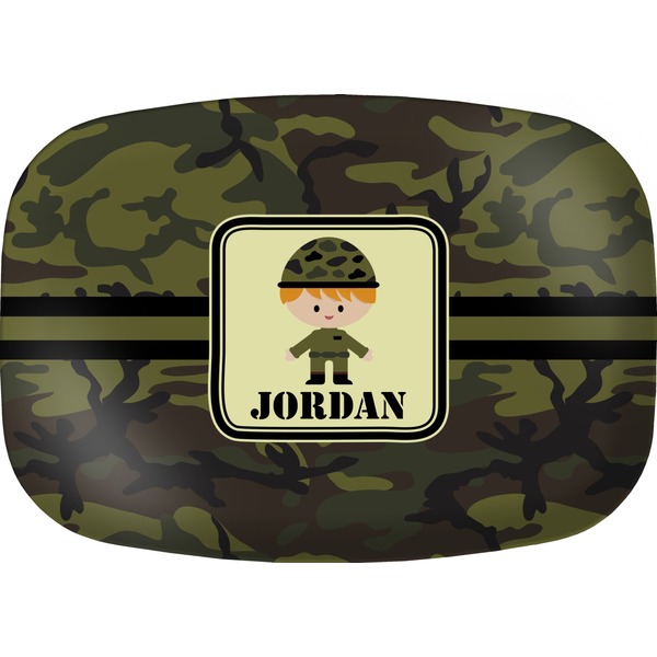 Custom Green Camo Melamine Platter (Personalized)