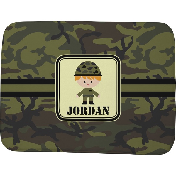 Custom Green Camo Memory Foam Bath Mat - 48"x36" (Personalized)