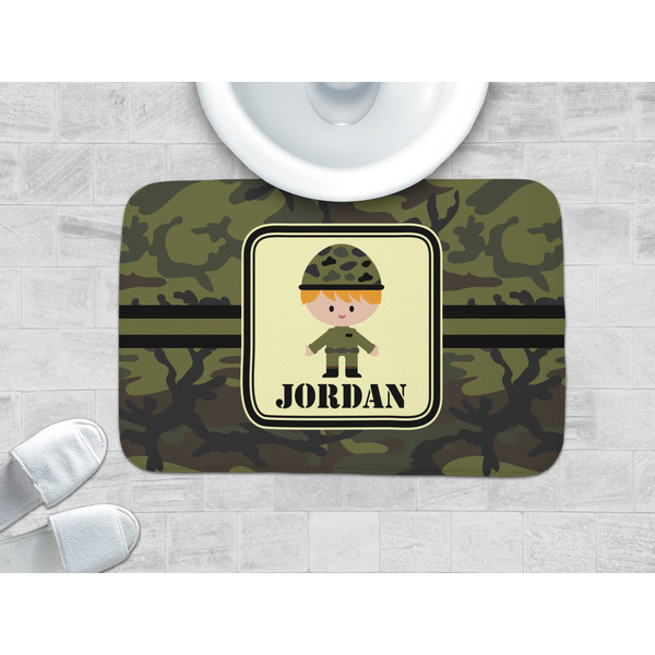 Green Camo Memory Foam Bath Mat - LIFESTYLE 34x21