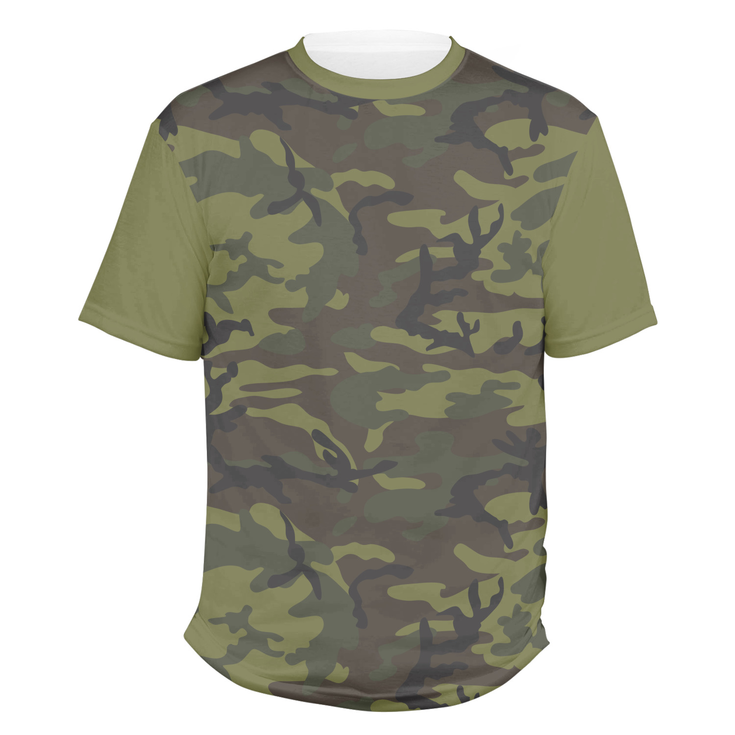 Green Camo Men's Crew T-Shirt - Large (Personalized) - YouCustomizeIt