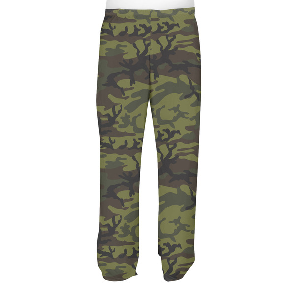 Green Camo Men's Pjs Back - on model