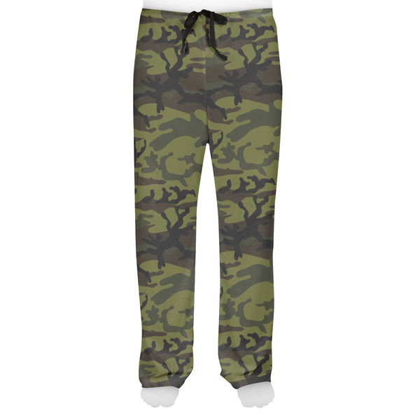 Green Camo Men's Pjs Front - on model