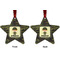 Green Camo Metal Star Ornament - Front and Back