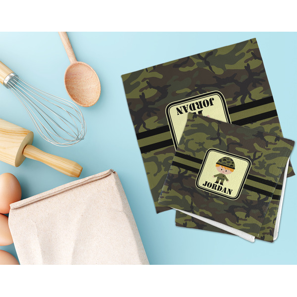 Green Camo Microfiber Dish Rag - LIFESTYLE
