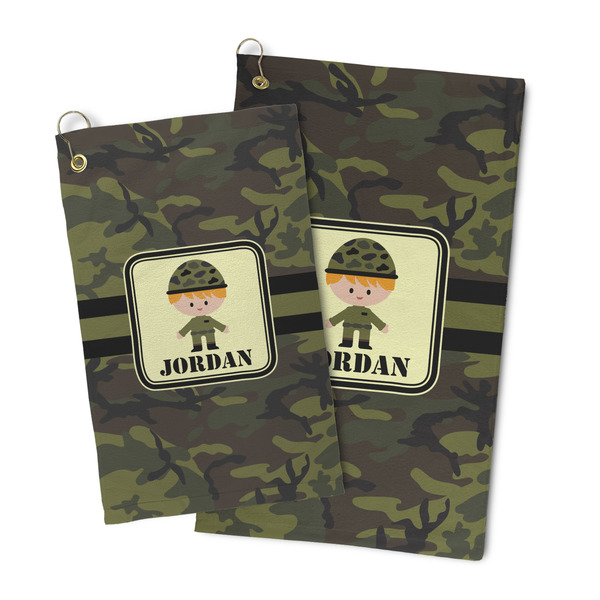 Green Camo Microfiber Golf Towel - PARENT/MAIN