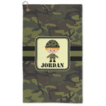 Green Camo Microfiber Golf Towel - Large (Personalized)