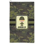 Green Camo Microfiber Golf Towel (Personalized)