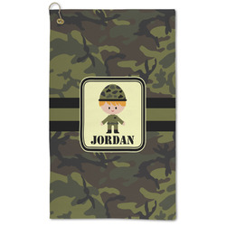 Green Camo Microfiber Golf Towel - Large (Personalized)