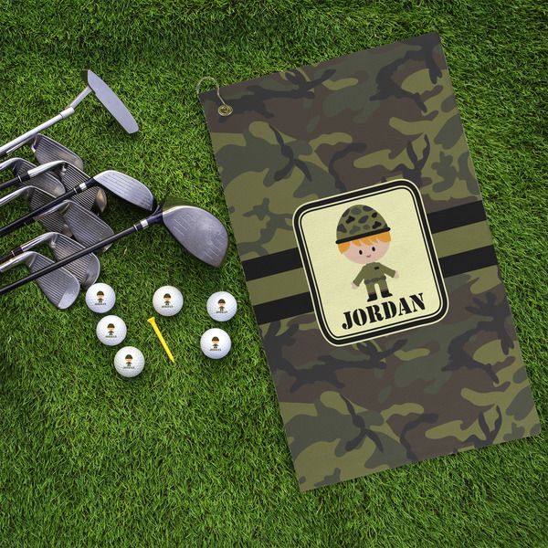 Green Camo Microfiber Golf Towels - LIFESTYLE