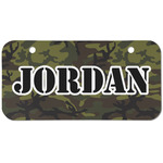 Green Camo Mini/Bicycle License Plate (2 Holes) (Personalized)