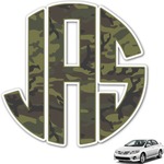 Green Camo Monogram Car Decal (Personalized)