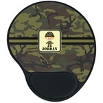 Green Camo Mouse Pad with Wrist Support