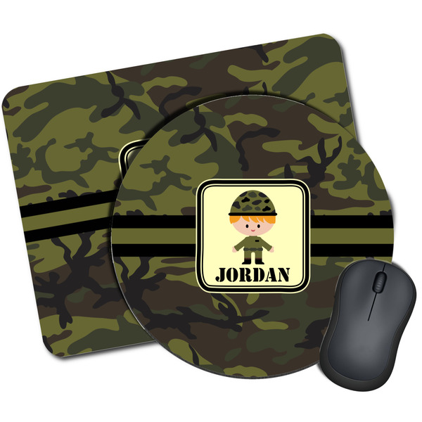 Custom Green Camo Mouse Pad (Personalized)