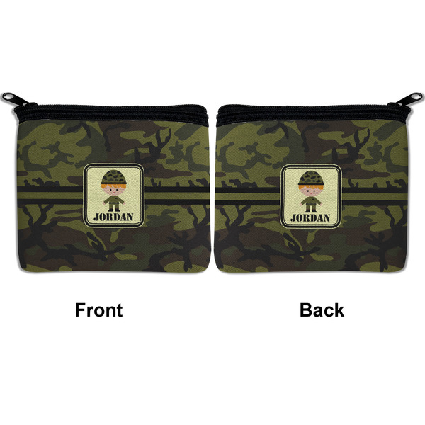 Green Camo Neoprene Coin Purse - Front & Back (APPROVAL)