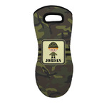 Green Camo Neoprene Oven Mitt - Single w/ Name or Text