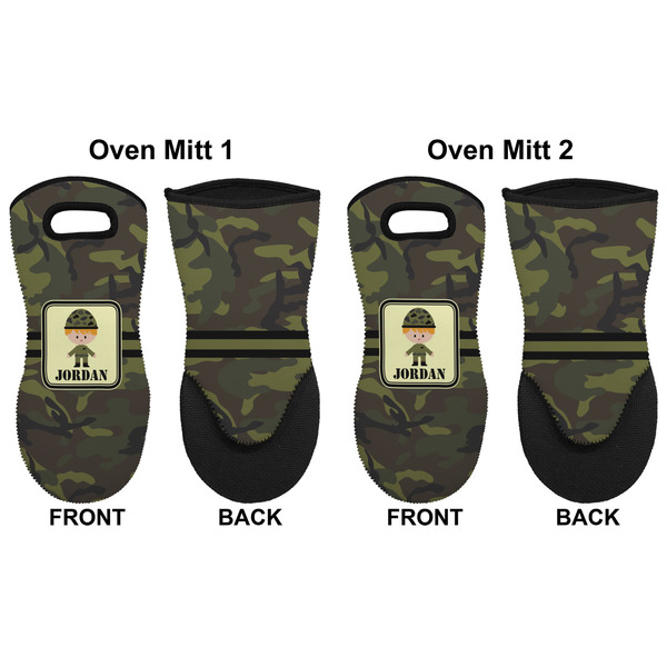 Green Camo Neoprene Oven Mitt - Set of 2 - Approval