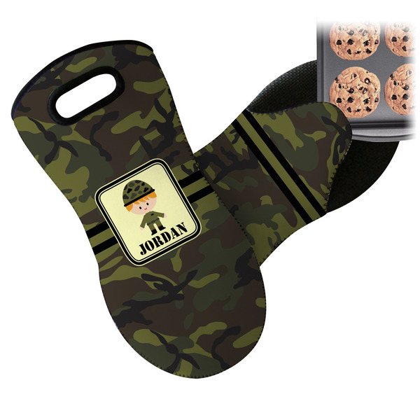 Green Camo Neoprene Oven Mitt