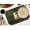 Green Camo Octagon Placemat - Single front (LIFESTYLE) Flatlay