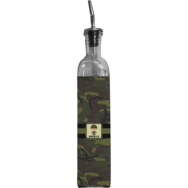 Custom Green Camo Oil Dispenser Bottle (Personalized)