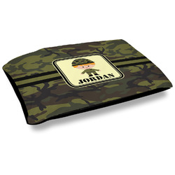 Green Camo Dog Bed w/ Name or Text